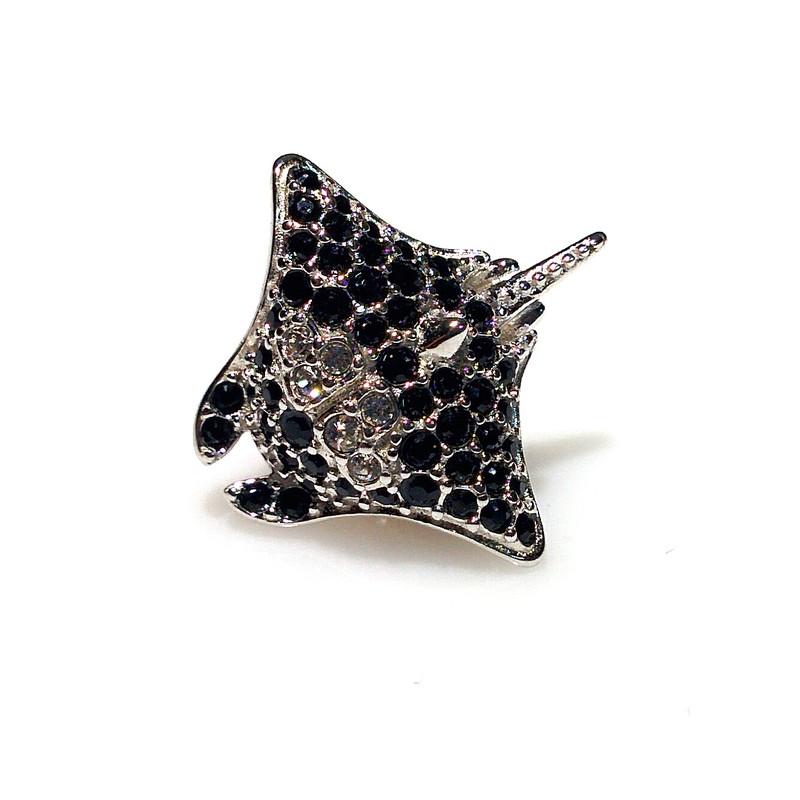 Sparkling Sterling Silver Manta Ray Bead - 7 SEAS Jewelry - Ocean of Charms